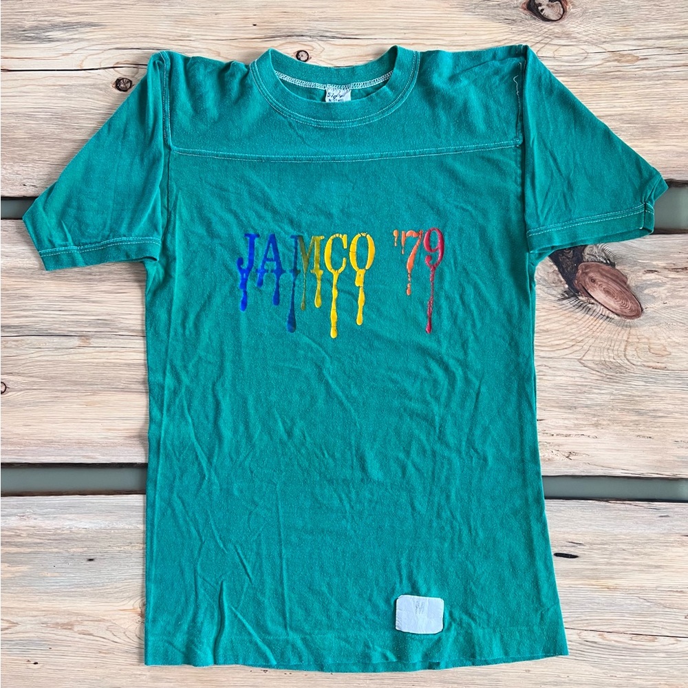 Vintage ‘79 Jamco Signal Dripping Rainbow Logo Ringer Tshirt Roller Skate